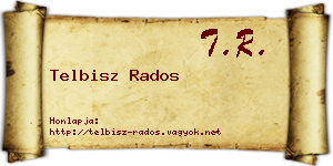 Telbisz Rados névjegykártya